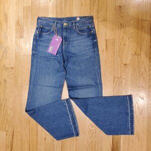 NWT ORTA Jeans Wide Leg Low Rise Glory Blue Size 30x30. Made in Europe.